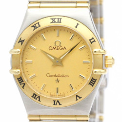 Polished OMEGA Constellation 18K Gold Steel Quartz Watch 1272.10 BF553964
