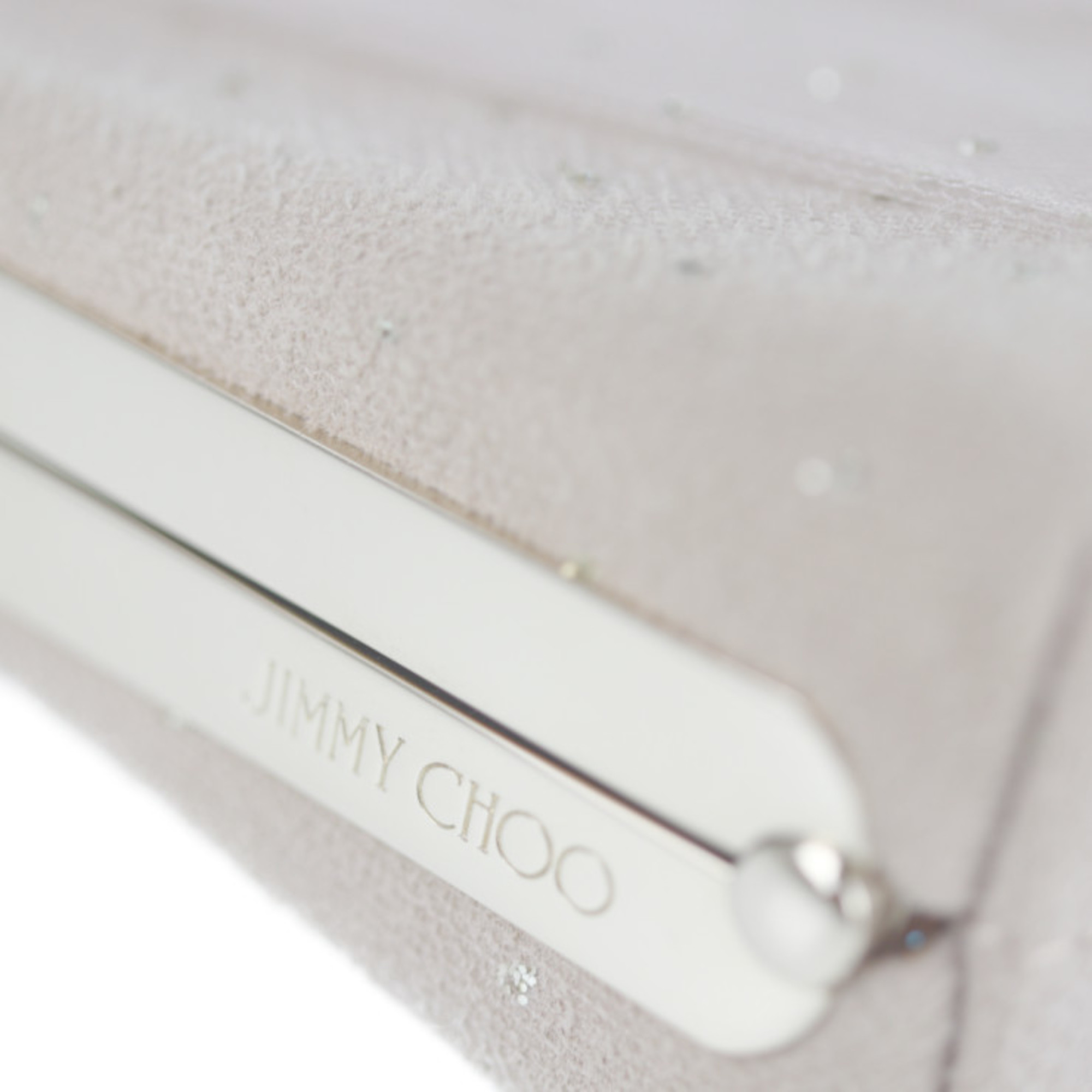 JIMMY CHOO Jimmy Choo Celeste clutch bag 183 CELESTE canvas pink beige gold hardware clasp chain 2WAY shoulder party