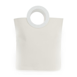 CELINE Celine handbag nylon PVC white system circle logo mini tote