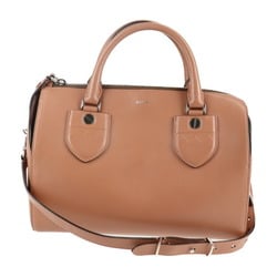 BALLY Barry Boston bag leather salmon pink shoulder 2way