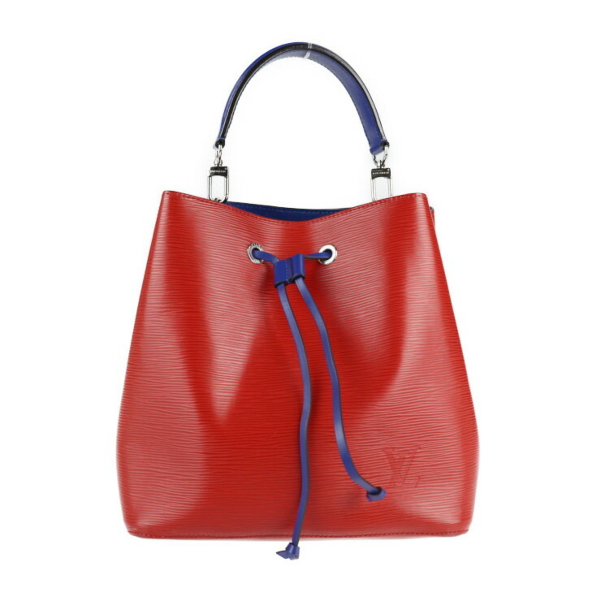 LOUIS VUITTON Louis Vuitton Neonoe Handbag M54365 Epi Leather Coquelicot Blue 2WAY Shoulder Bicolor