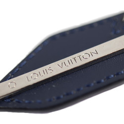 LOUIS VUITTON Louis Vuitton Dreaming Charms Keychain MP1776 Metal Leather Silver Navy Key Ring