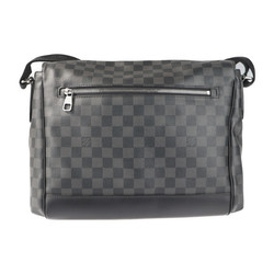 LOUIS VUITTON Louis Vuitton Messenger MM Shoulder Bag N41458 Damier Graphite Canvas Leather Gray Black