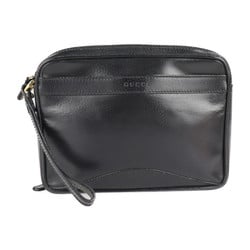 GUCCI Gucci second bag 018 3700 leather black clutch
