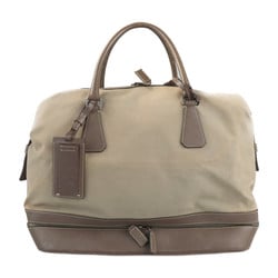 PRADA Prada handbag VS0065 canvas buffalo leather khaki brown Boston bag