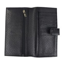 Salvatore Ferragamo Gancini bi-fold wallet 22 7221 leather black long