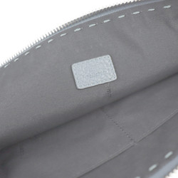 FENDI Fendi Selleria clutch bag 7M0225 leather blue gray second handbag