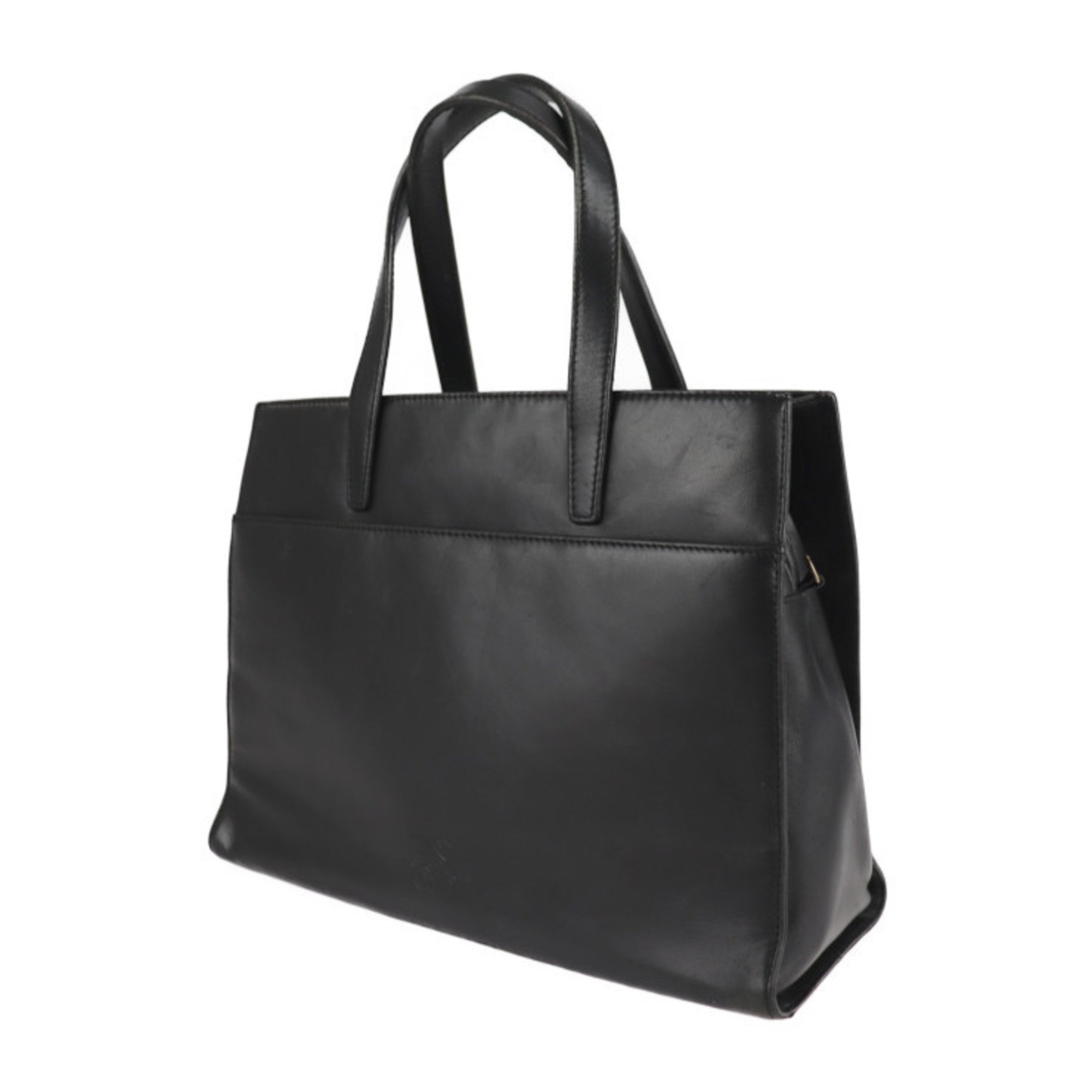 LOEWE Loewe handbag leather black gold metal fittings 2WAY shoulder bag tote