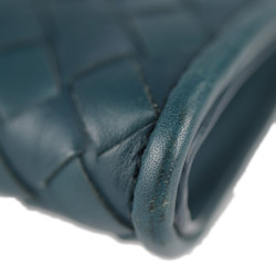 BOTTEGA VENETA Bottega Veneta Intrecciato Document Case VN Urban Dock Second Bag 493190 Leather Green Series L-shaped Zipper Clutch Handbag Hand Strap