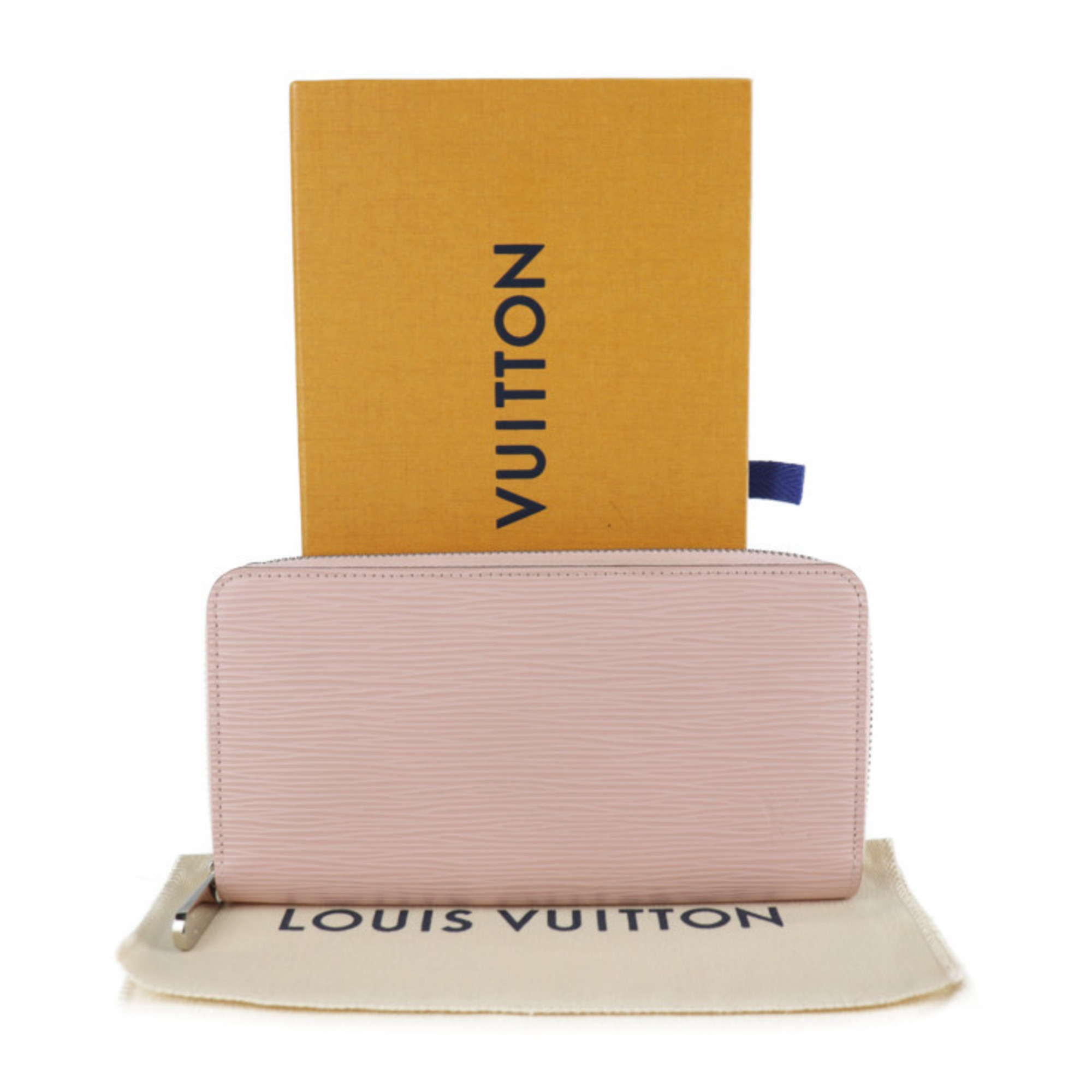 LOUIS VUITTON Louis Vuitton Zippy Wallet Long M61863 Epi Leather Rose Ballerine Round Zipper Zip Around