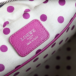 LOEWE Loewe Cruz handbag leather purple pink 2way bicolor