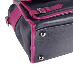 LOEWE Loewe Cruz handbag leather purple pink 2way bicolor