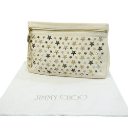 Jimmy Choo ZENA Women's Leather Clutch Bag White