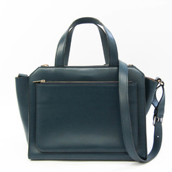 Valextra Medium Pasper Tote V5F30 Women's Leather Handbag,Shoulder Bag Dark Green