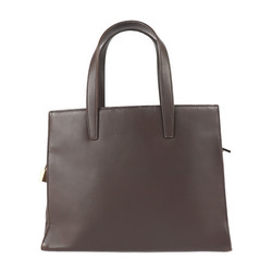 LOEWE Loewe handbag leather dark brown gold metal fittings anagram 2WAY shoulder bag tote