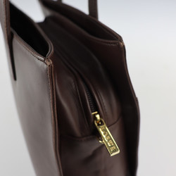 LOEWE Loewe handbag leather dark brown gold metal fittings anagram 2WAY shoulder bag tote