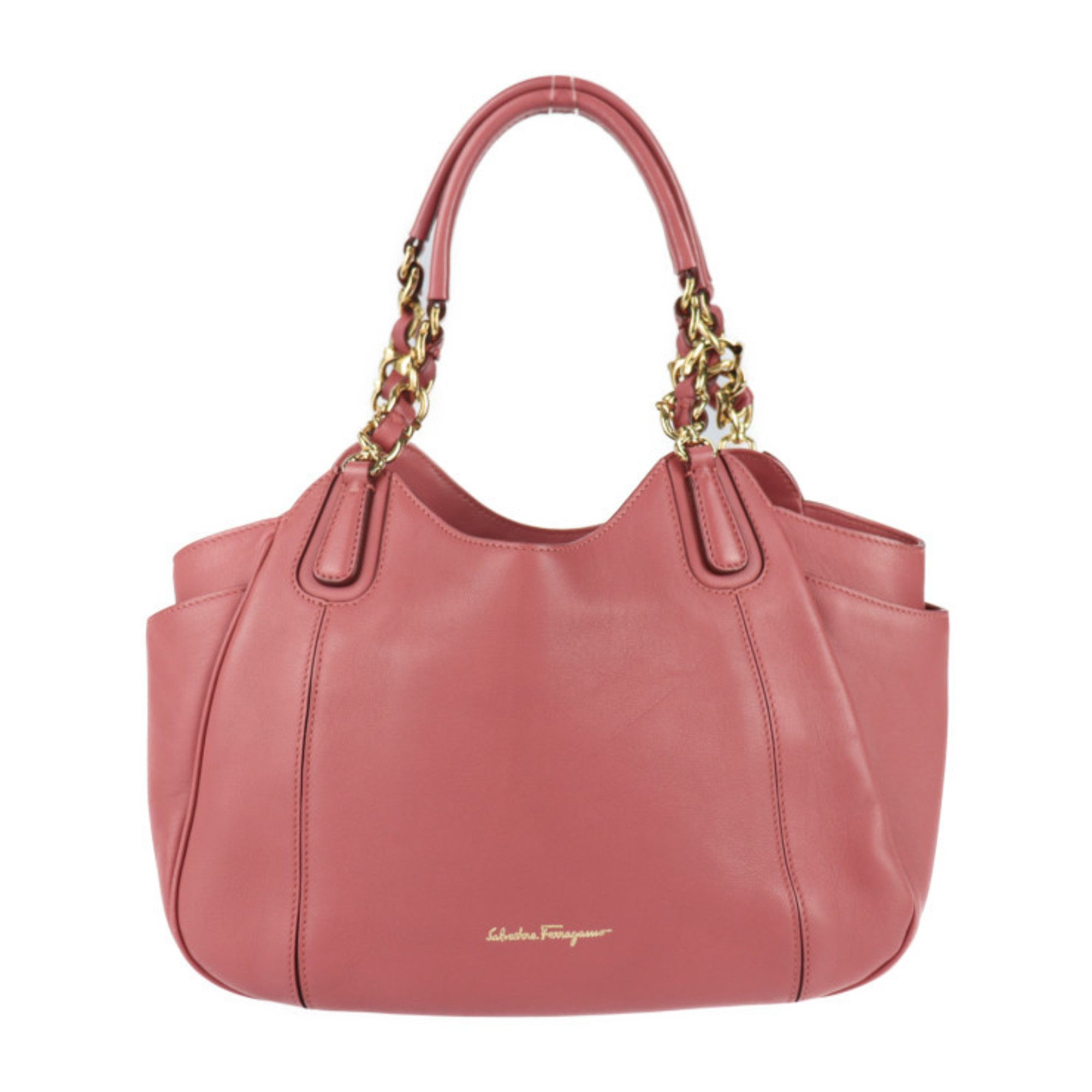 Salvatore Ferragamo Handbag FZ-21 F077 Leather Pink