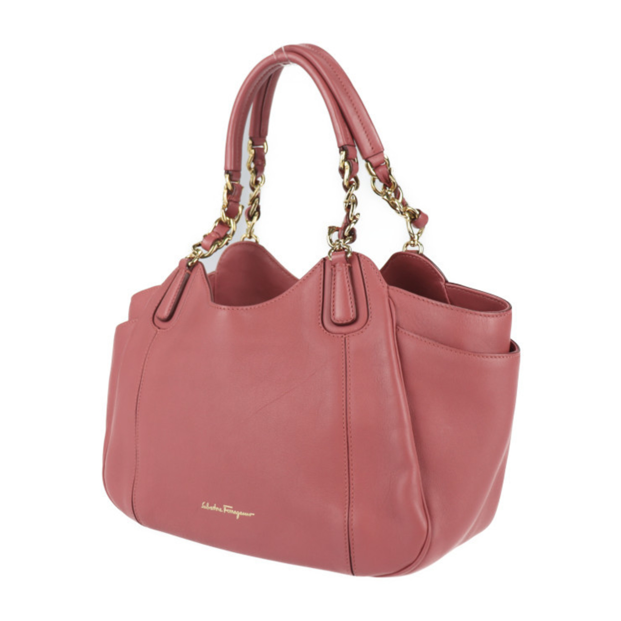 Salvatore Ferragamo Handbag FZ-21 F077 Leather Pink