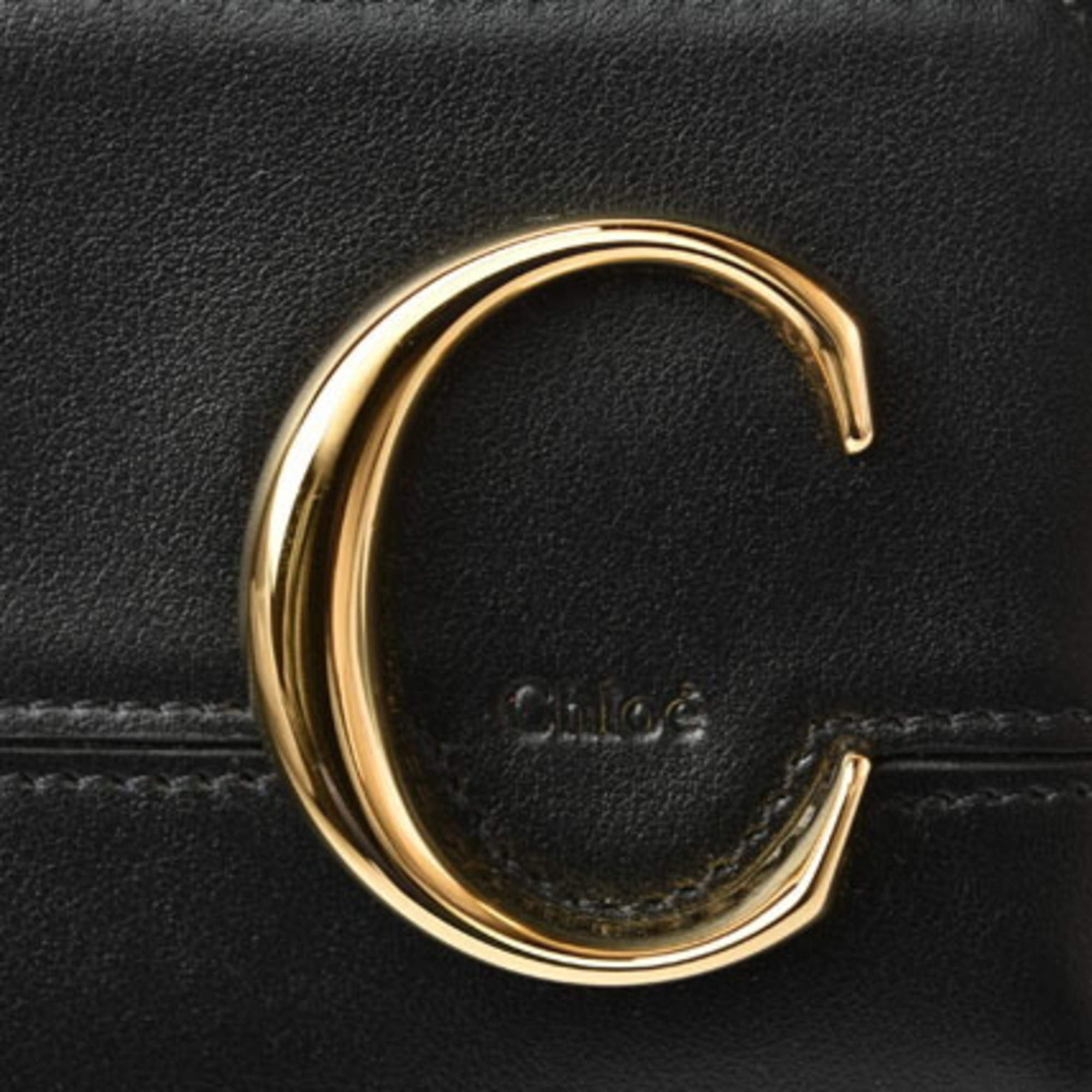 Chloé Chloe Wallet Coin Case Card Pouch CHLOE C Sea Black