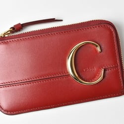 Chloé Chloe Wallet Coin Case Card Pouch CHLOE C Sea Red