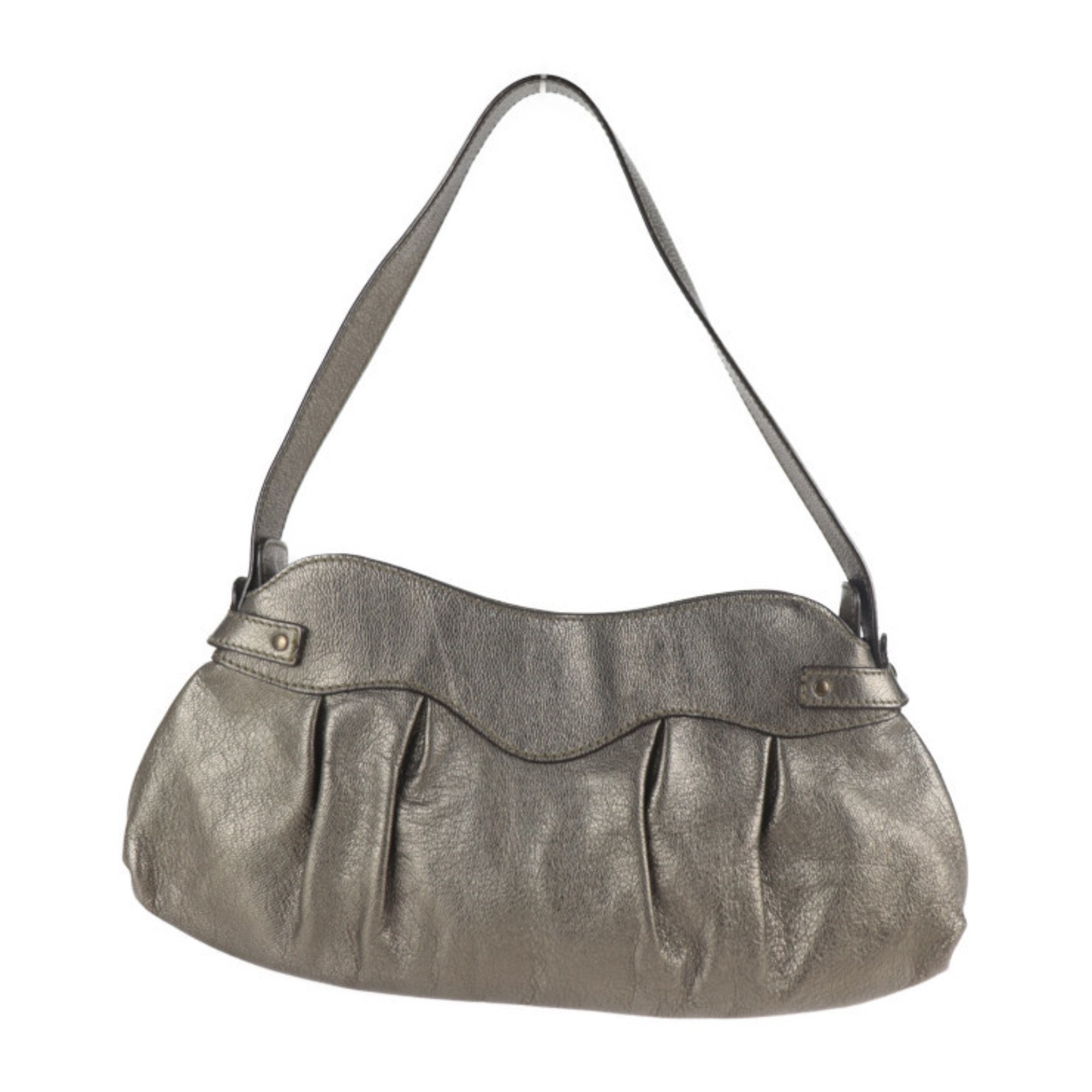 Salvatore Ferragamo Gancini shoulder bag 21 A855 leather gold handbag