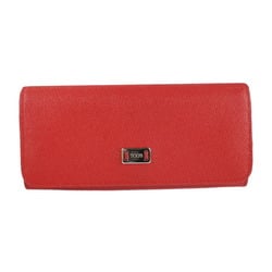 TOD'S Tod's Flap Continental Wallet Bifold Leather Red Series Long