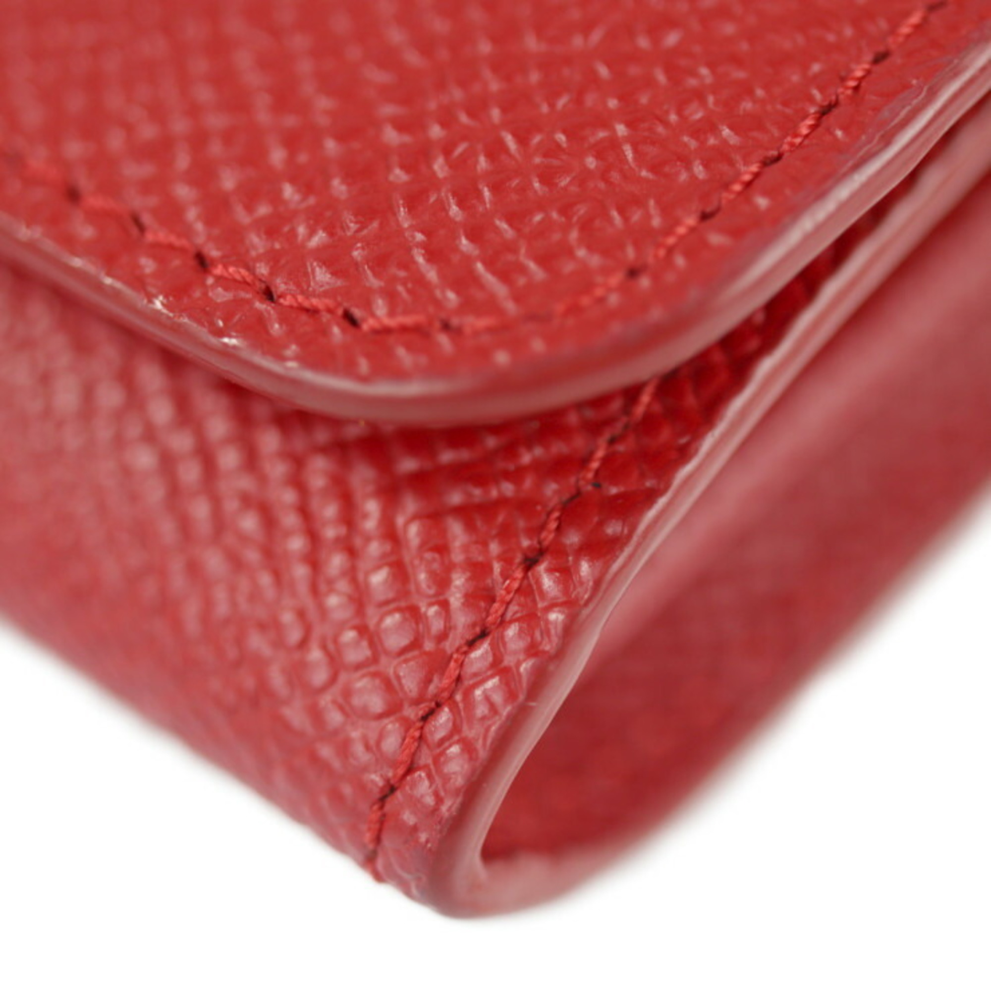 TOD'S Tod's Flap Continental Wallet Bifold Leather Red Series Long