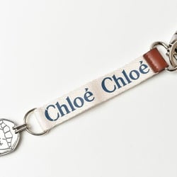 Chloé Chloe key ring bag charm mouse motif love natural silver