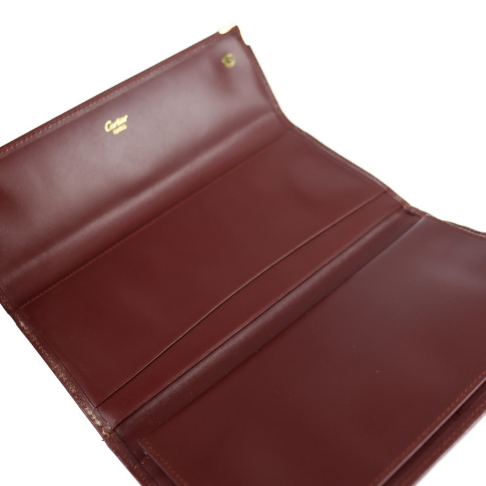 CARTIER Cartier must line tri-fold wallet L3000002 calf Bordeaux clasp long