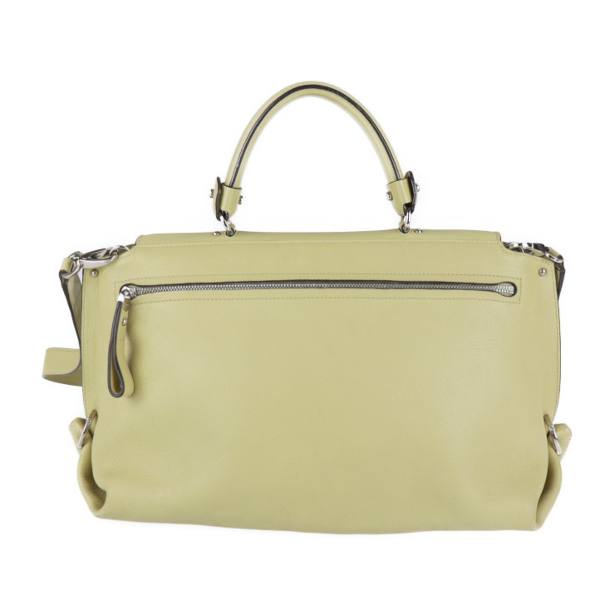 Salvatore Ferragamo Small Sofia Gancini Handbag FZ-21 A871 Leather Yellow 2way