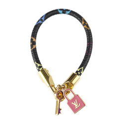 Louis Vuitton Bangle Bracelet Goodluck Breath Leather Monogram M64448