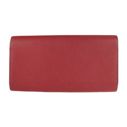 HERMES Hermes Passan Long Wallet Ever Color Rouge Grena Red Bifold X Engraved
