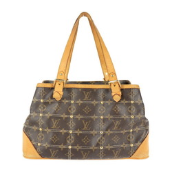 LOUIS VUITTON Louis Vuitton Monogram Rivet Handbag M40140 Canvas Leather Brown Shoulder Bag Tote