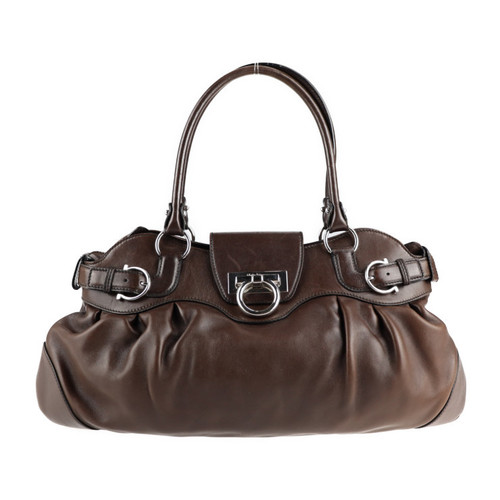 Salvatore Ferragamo Marissa Gancini handbag AB-21 5370 leather brown ...