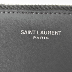 Saint Laurent Paris Flap Pouch Clutch Bag SAINT LAURENT Zip STORM Gray 635097 1JB0E 1112