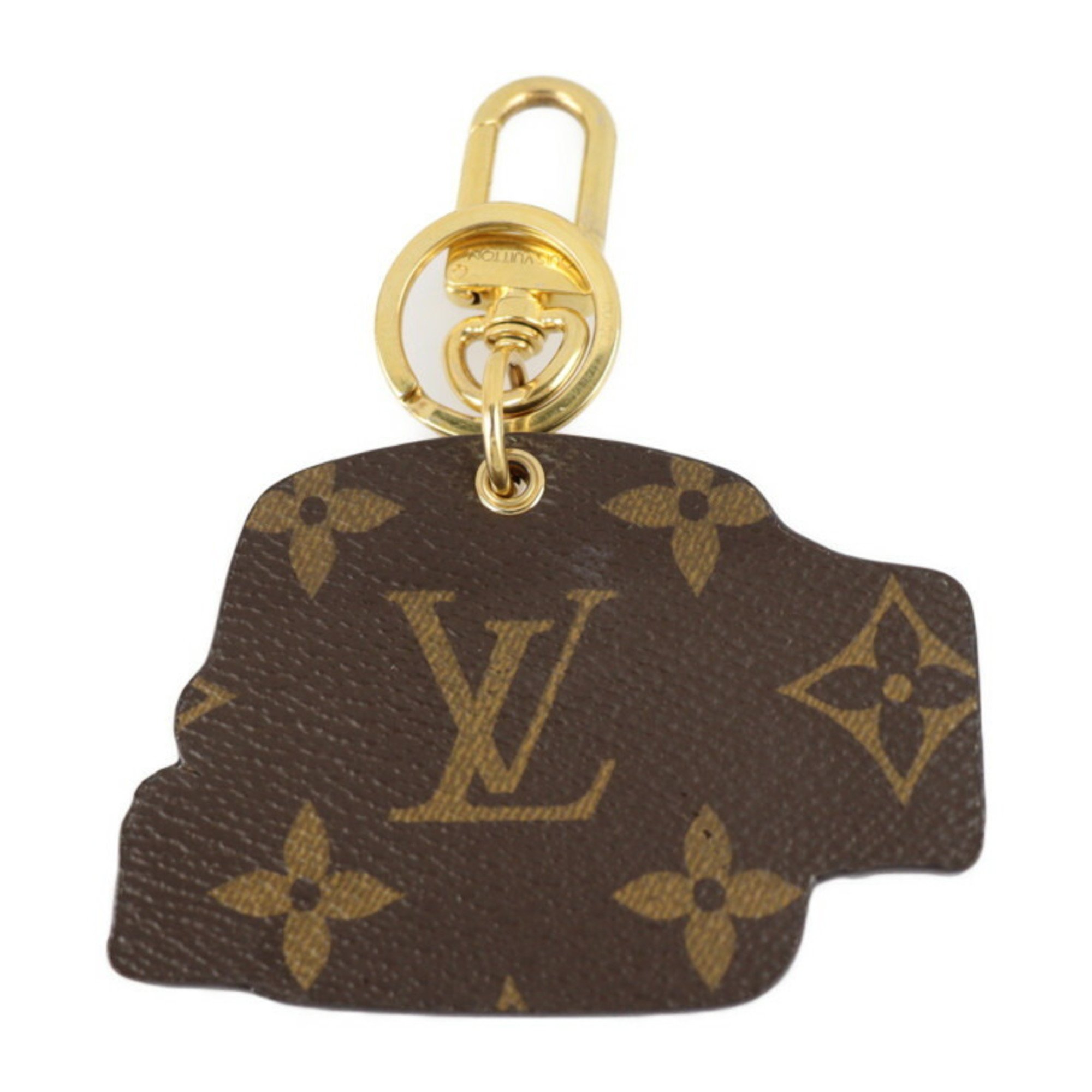 LOUIS VUITTON Louis Vuitton Portocre Epi Vivienne Keychain M68653 Monogram Canvas Brown Pink Multicolor Gold Hardware Key Ring Bag Charm