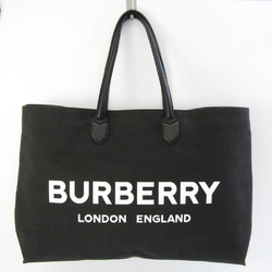 Burberry LOGO DETAIL 8009268 Women,Men Leather,Canvas Tote Bag Black