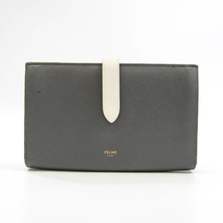 Celine Large Strap 10B633BFP Women's Leather Wallet (bi-fold) Gray