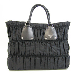 Prada TESSUTO GAUFRE BN1232 Women's Nylon Handbag,Tote Bag Black
