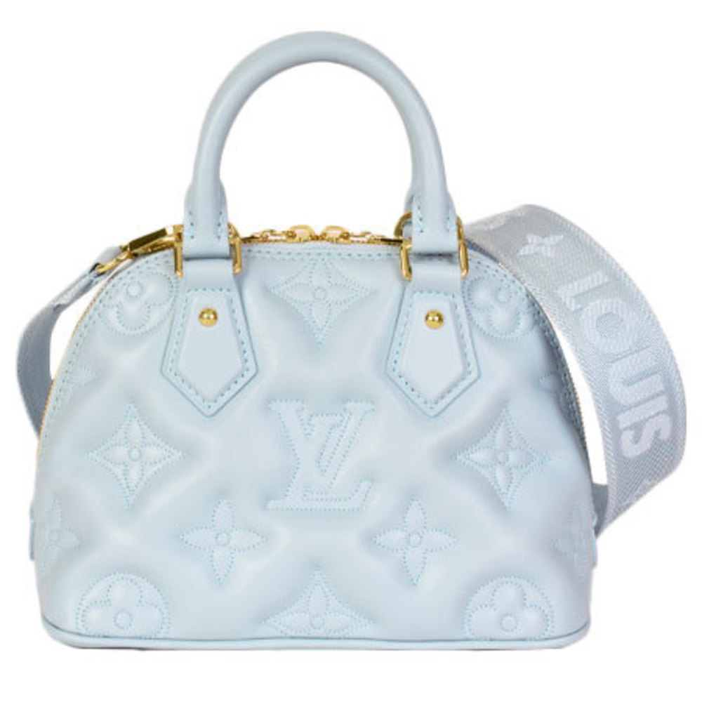 Louis Vuitton LOUIS VUITTON Alma BB Shoulder Strap Handbag Bubblegram Calf  Leather Blue Glaciere M59822 | eLADY Globazone