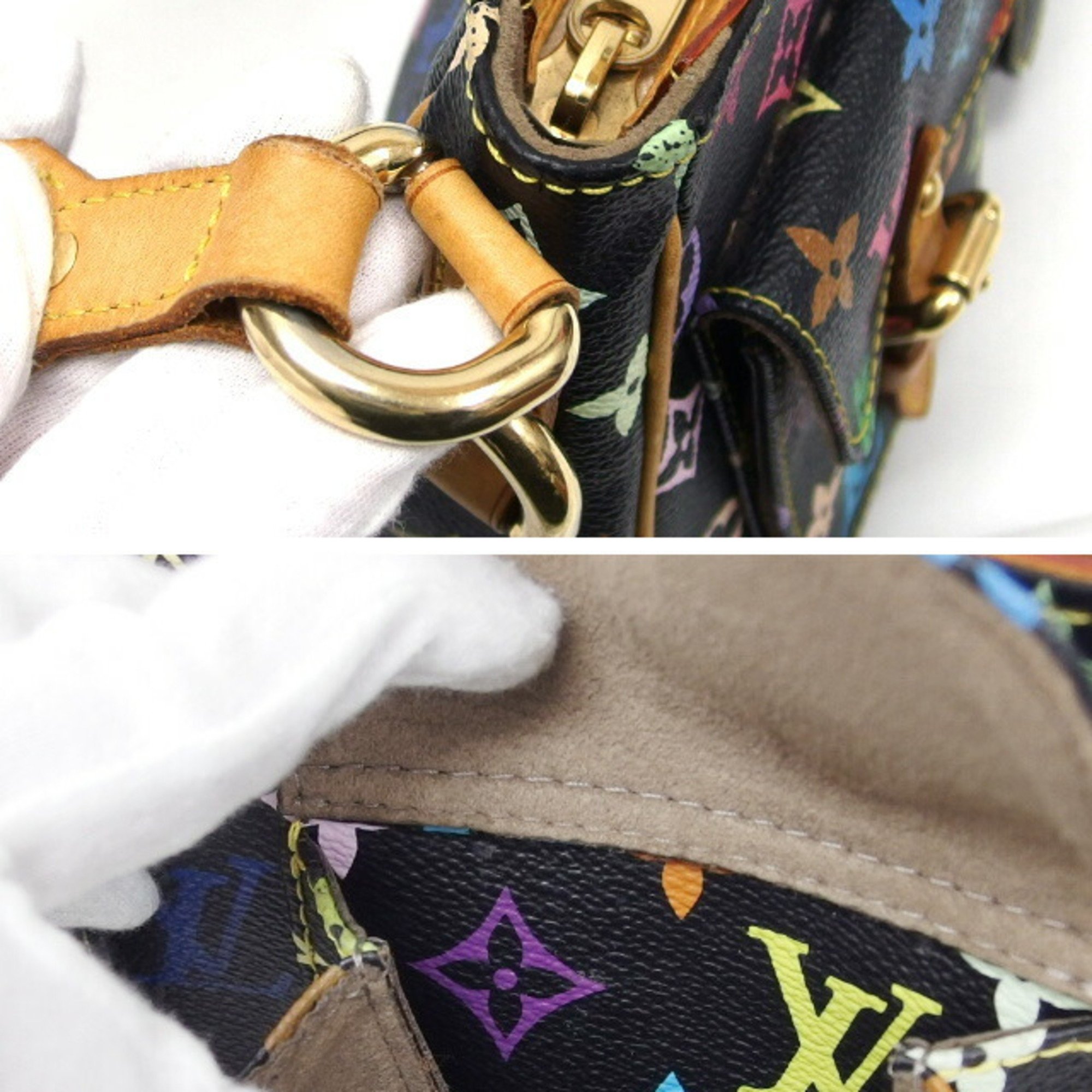 Louis Vuitton monogram multicolor Lodge PM one-shoulder bag black