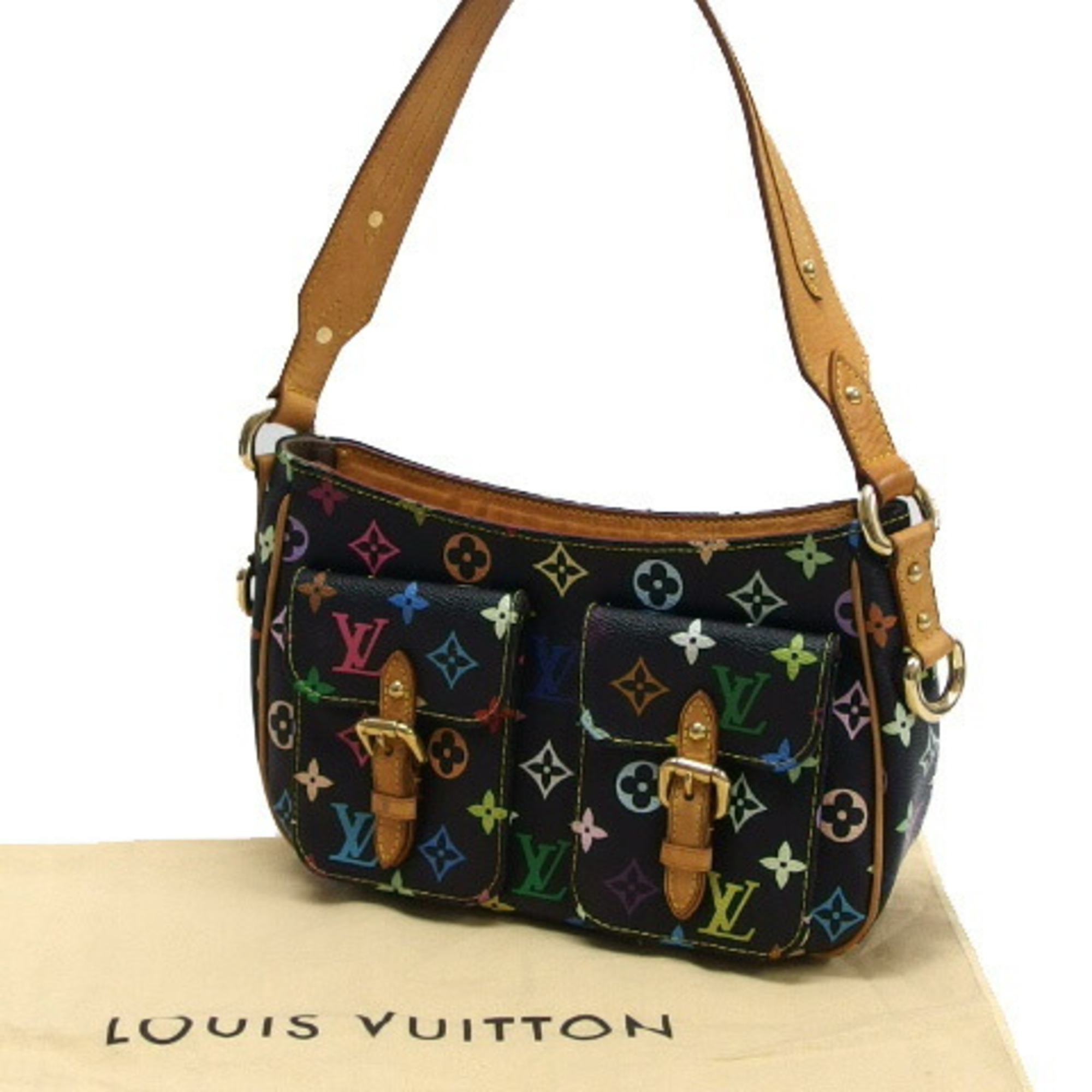 Louis Vuitton monogram multicolor Lodge PM one-shoulder bag black