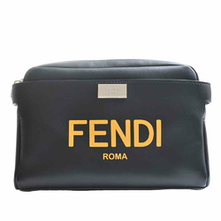 FENDI Fendi leather body bag shoulder black / yellow