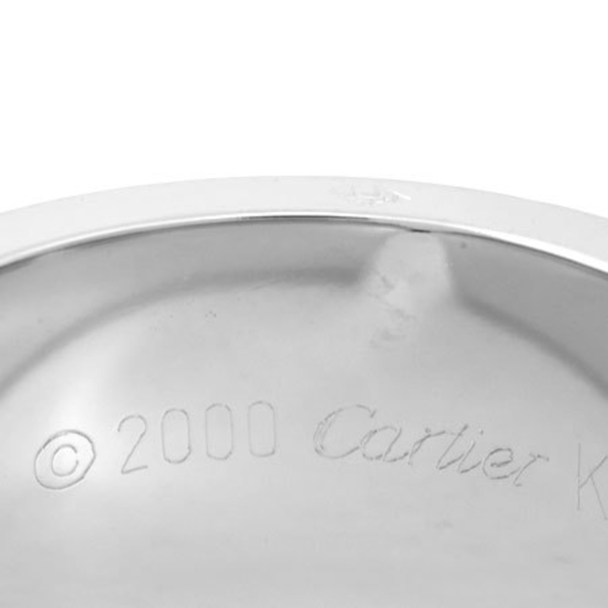 Cartier 2C diamond black lacquer ring LM K18WG #53 B4040700