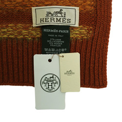 Hermes HERMES muffler fade stripe orange short size H393793T 03 men's