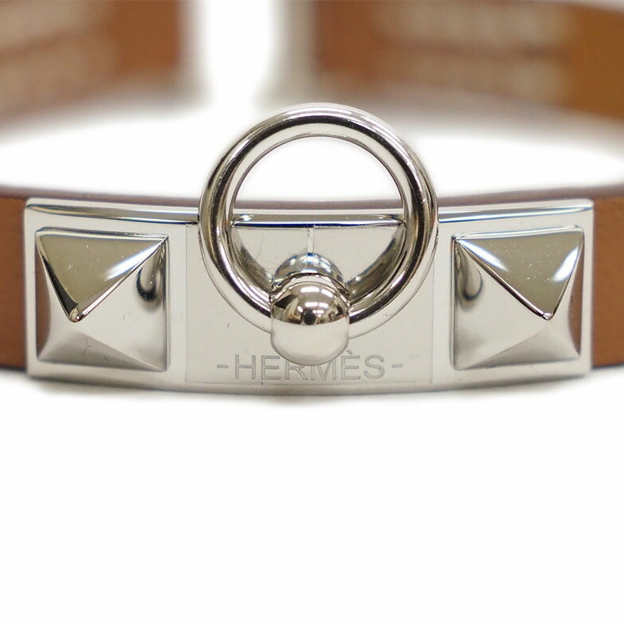 Hermes HERMES Leather Bracelet Rival Mini Gold H081181CK37 Size T3 Ladies