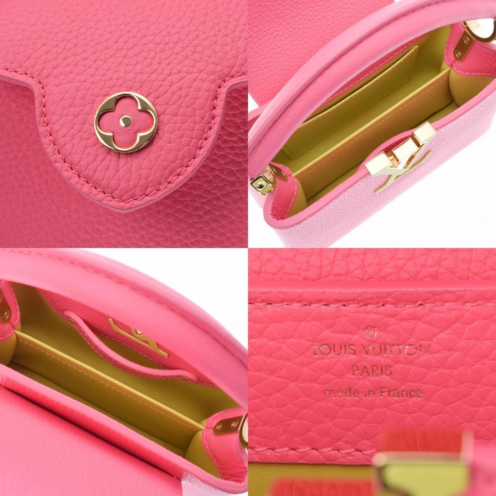 Louis Vuitton Louis Vuitton Capucines Mini Pink/yellow M55987 Women's 13842  Taurillon Leather Auction