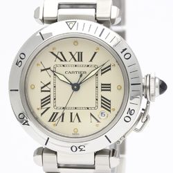 Polished CARTIER Pasha Stainless Steel Automatic Mens Watch W3100255 BF551544