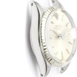 ROLEX Oyster Perpetual Date 6517 White Gold Steel Watch Head Only BF555324