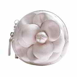 CHANEL Chanel lambskin camellia mini chain shoulder bag beige